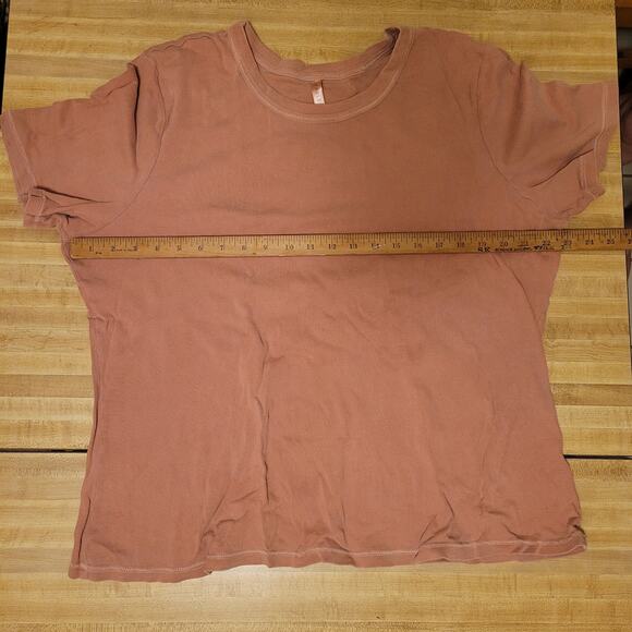 Fabletics Women's Plus Size 3X T-Shirt Rose Brown Short Sleeve Relaxed Fit - Picture 3 of 6
